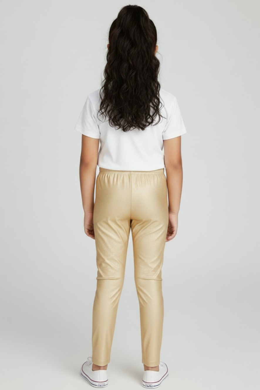 Gold Metallic Leggings