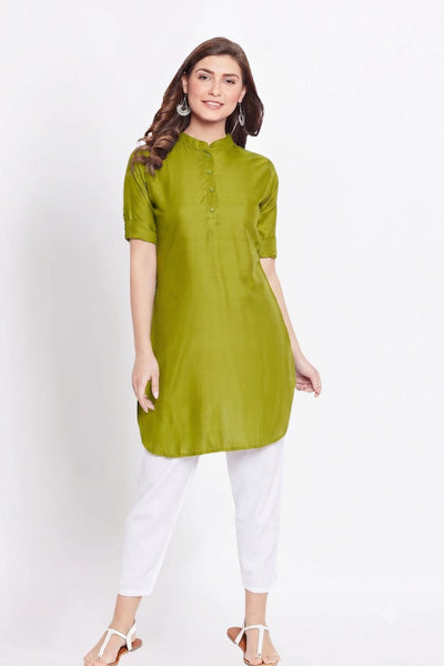 Green Solid Color Kurti