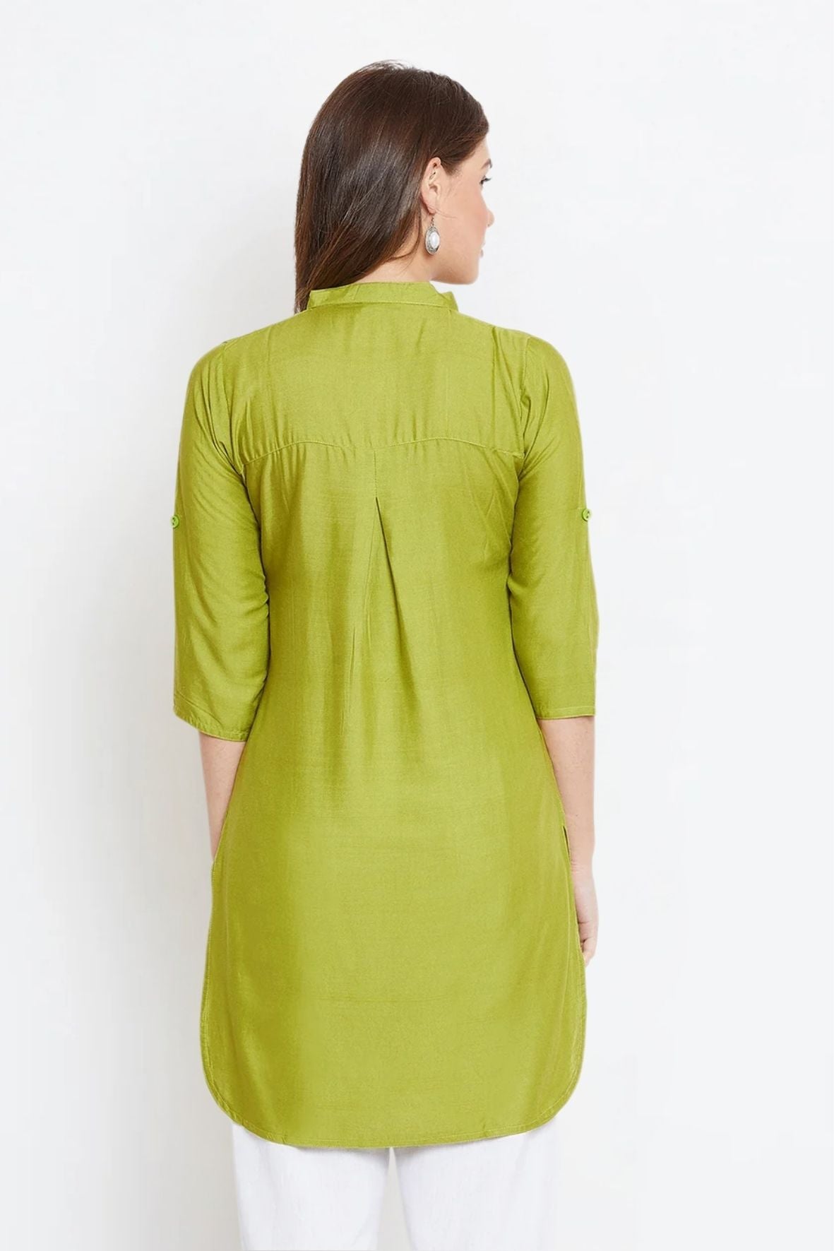 Green Solid Color Kurti
