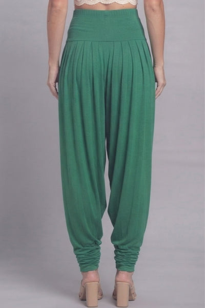 Green Viscose Plain Dhoti