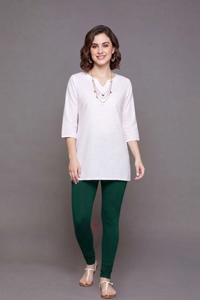 Green Viscose Chudidar Leggings