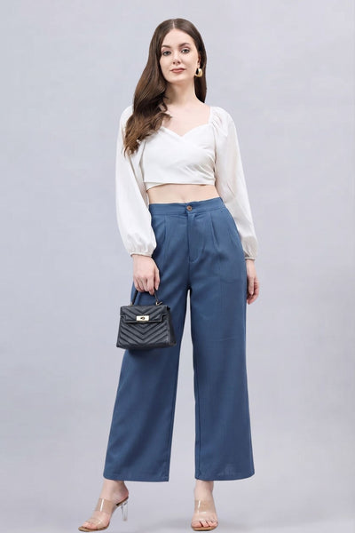 Dark Grey Bell Bottom Pants