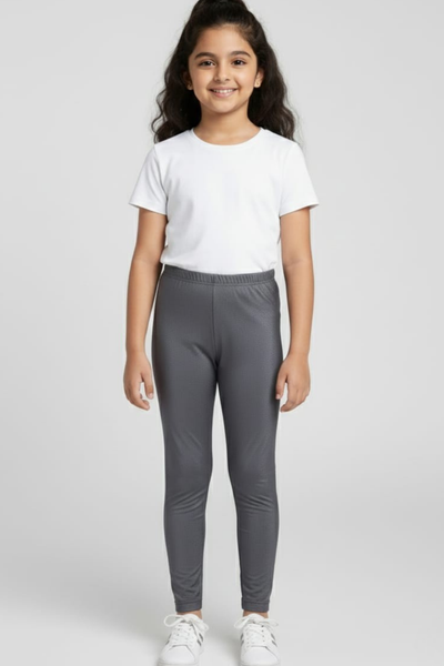 Grey Metallic Leggings