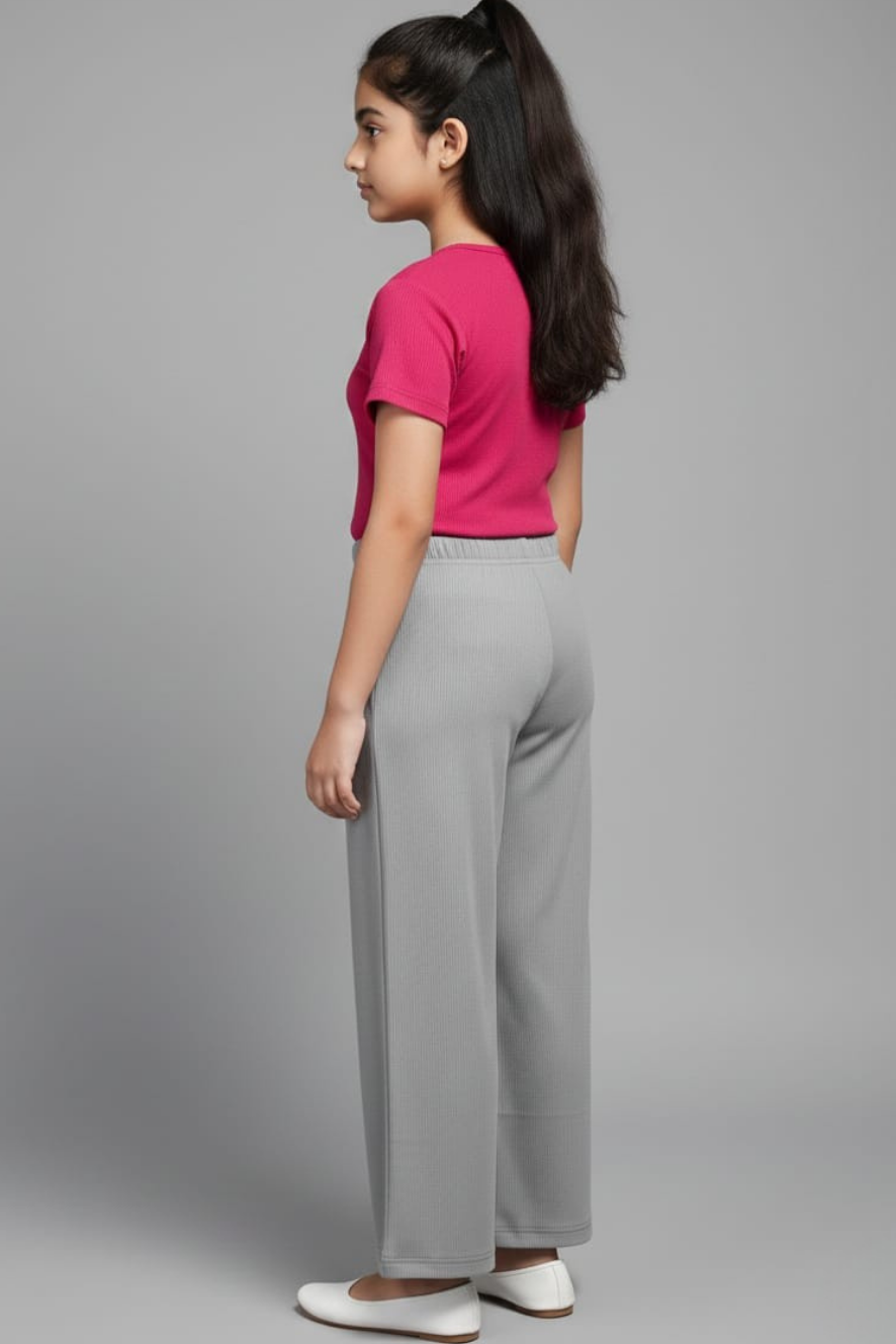 Kids Grey Stretchable Imported Palazzo