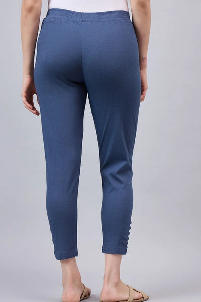 Grey Regular Fit Potli Pants