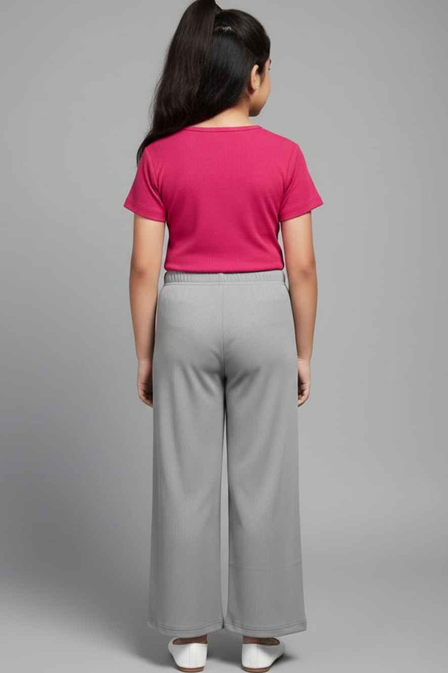 Kids Grey Stretchable Imported Palazzo