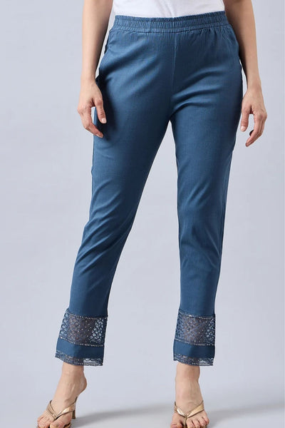 Grey Sequin Lace Pants