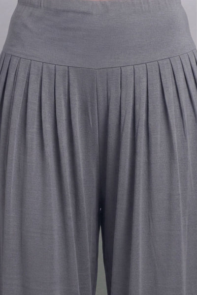Grey Viscose Plain Dhoti