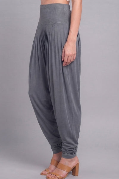 Grey Viscose Plain Dhoti