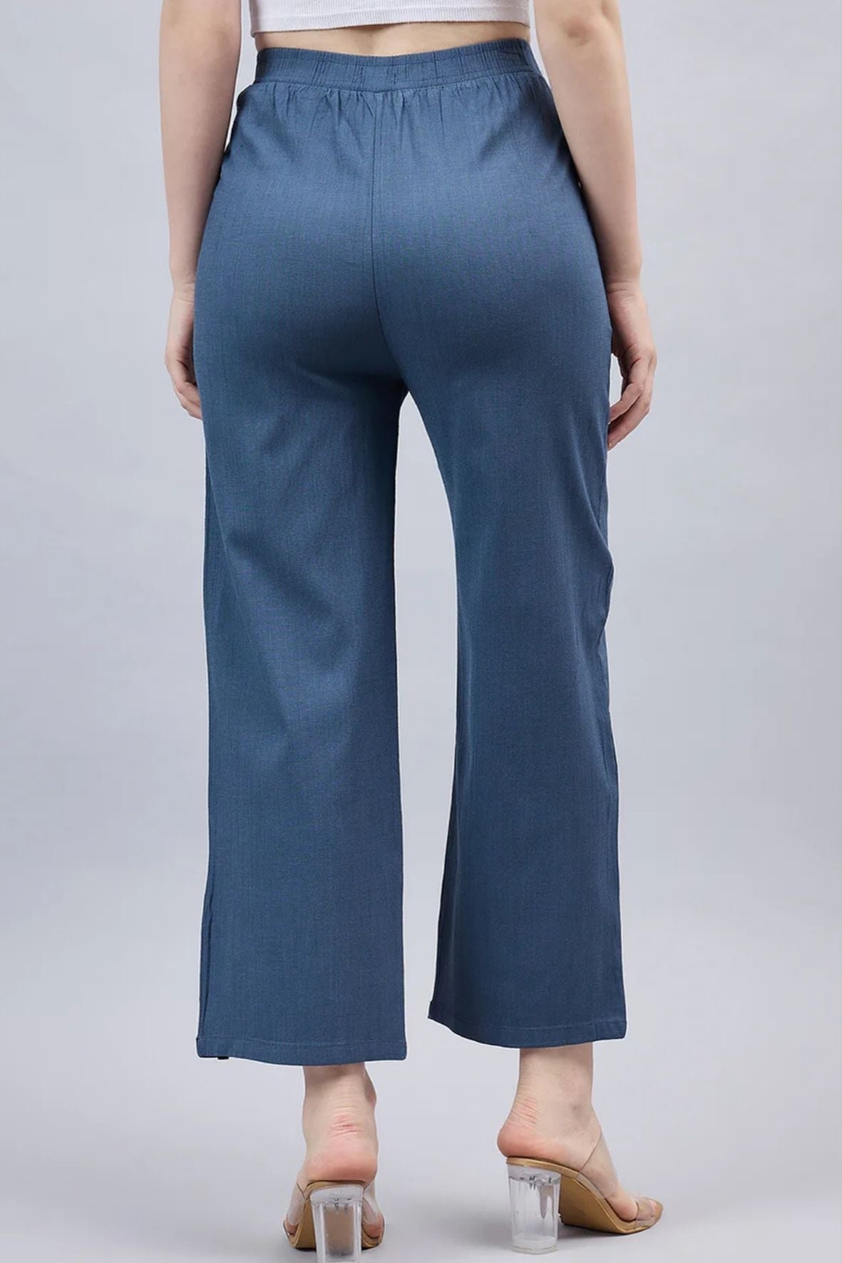 Dark Grey Bell Bottom Pants
