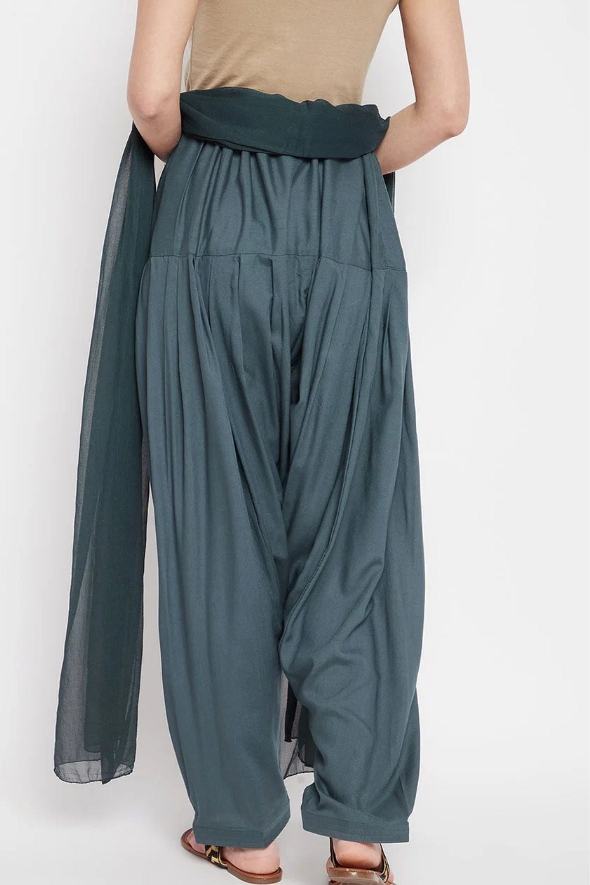 Grey Rayon Plain Patiala(No Duppatta)
