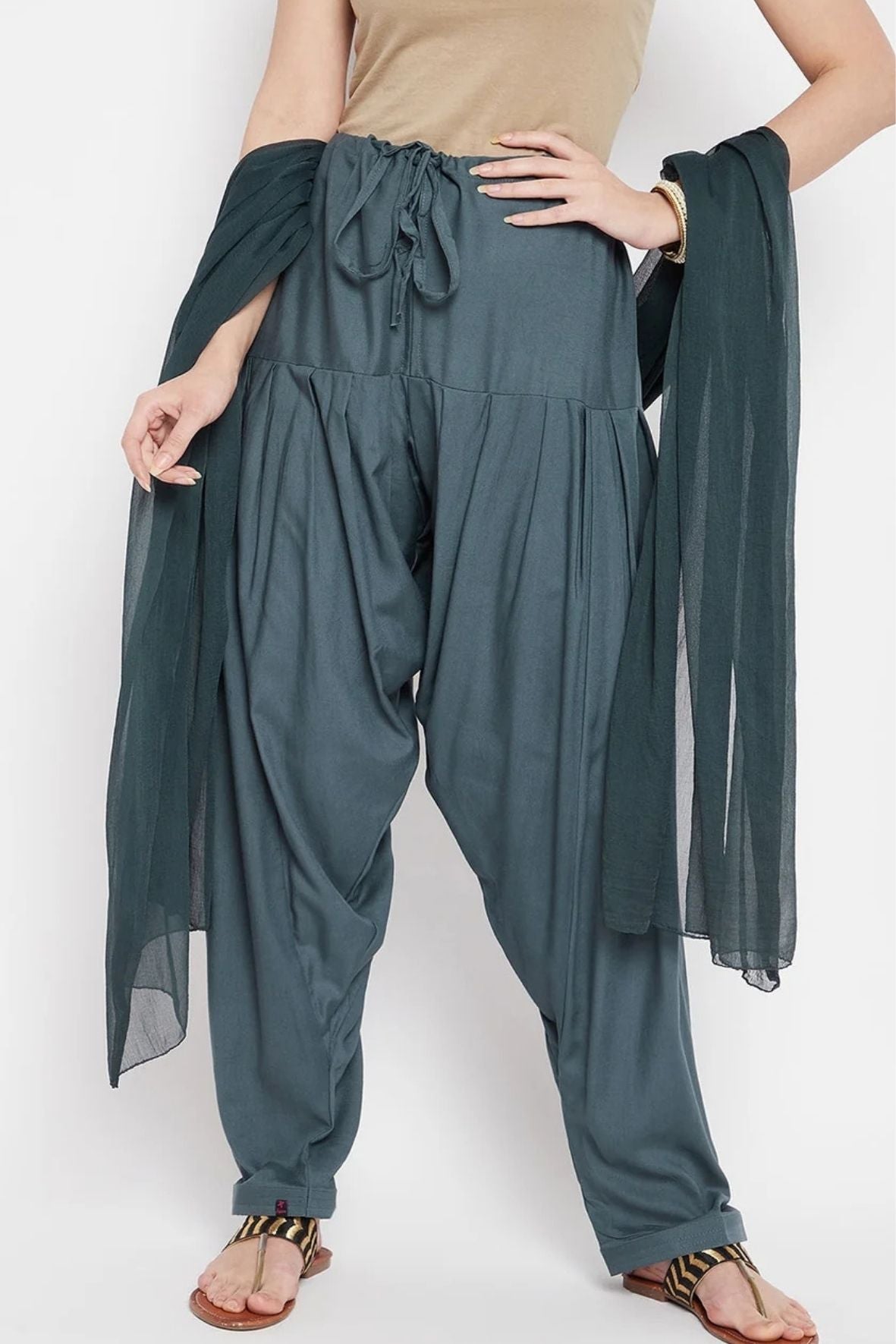 Grey Rayon Plain Patiala(No Duppatta)