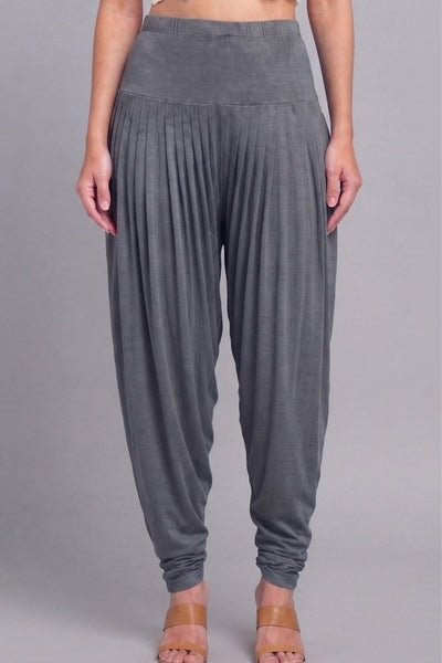 Grey Viscose Plain Dhoti