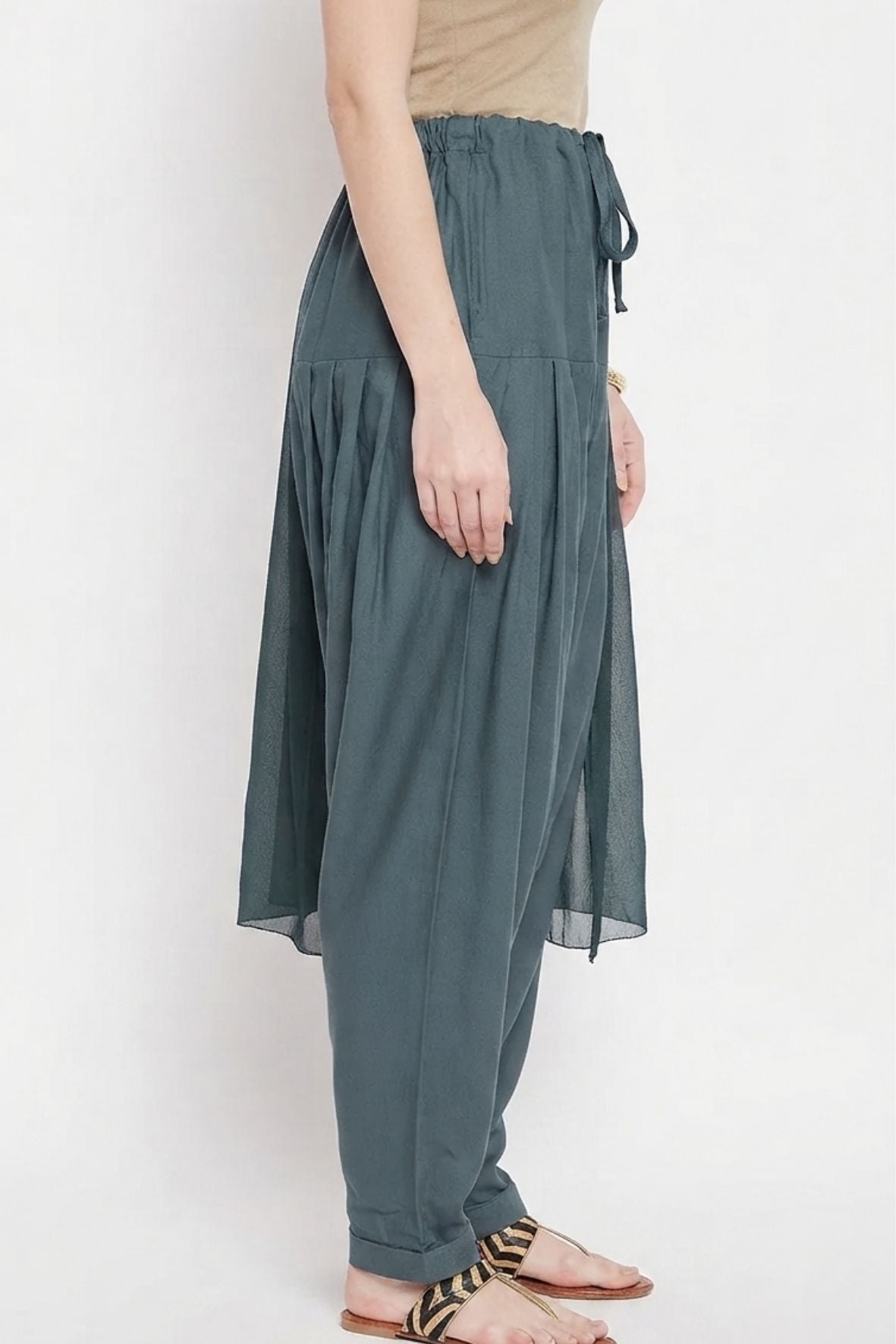 Grey Rayon Plain Patiala(No Duppatta)