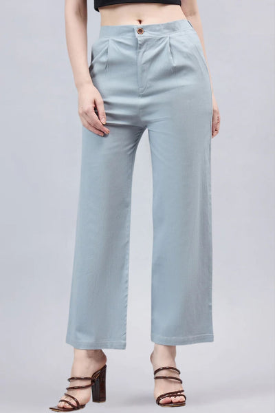 Light Grey Bell Bottom Pants