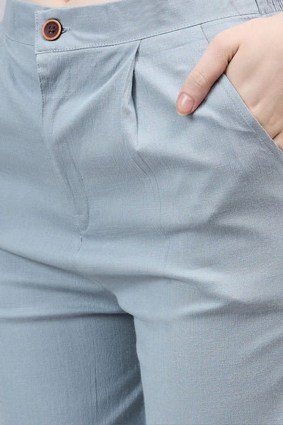 Light Grey Bell Bottom Pants