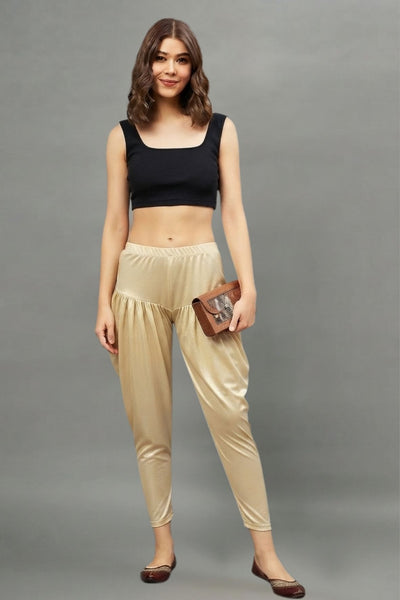 Light Gold Shimmer Dhoti Pants