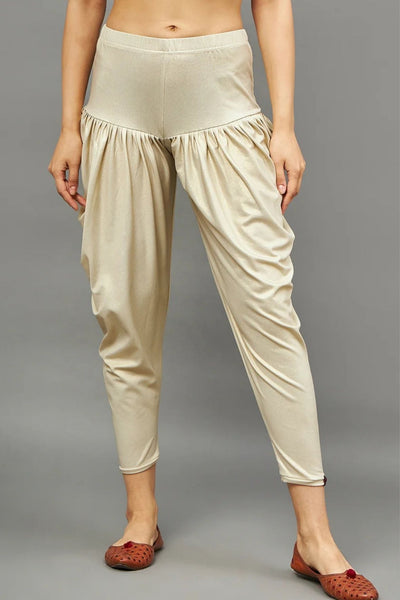Light Gold Shimmer Dhoti Pants