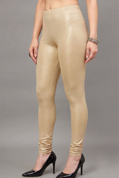 Light Gold Shimmer Leggings - Chudi Length