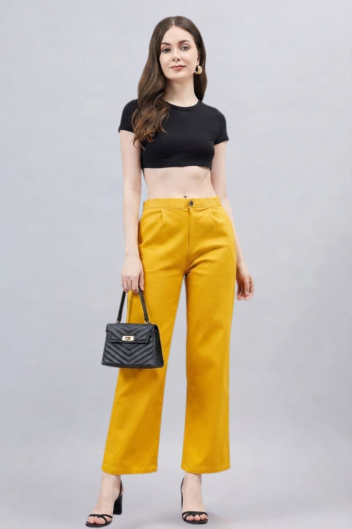 Mustard Bell Bottom Pants