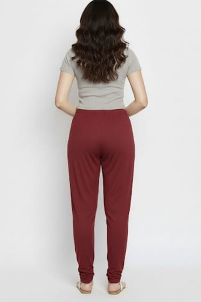 Maroon Plain Viscose Patiala
