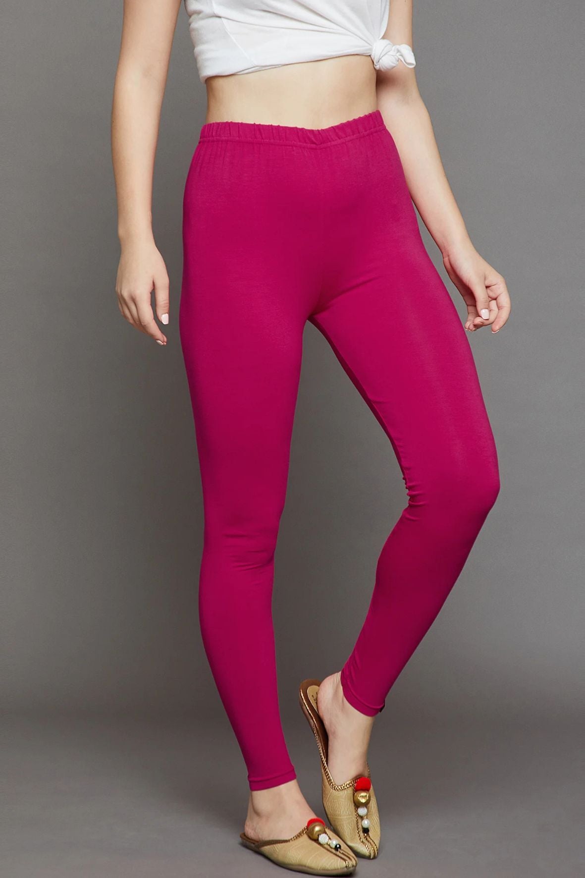 Magenta Viscose Ankle Legging