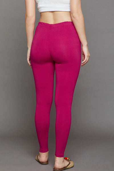 Magenta Viscose Ankle Legging