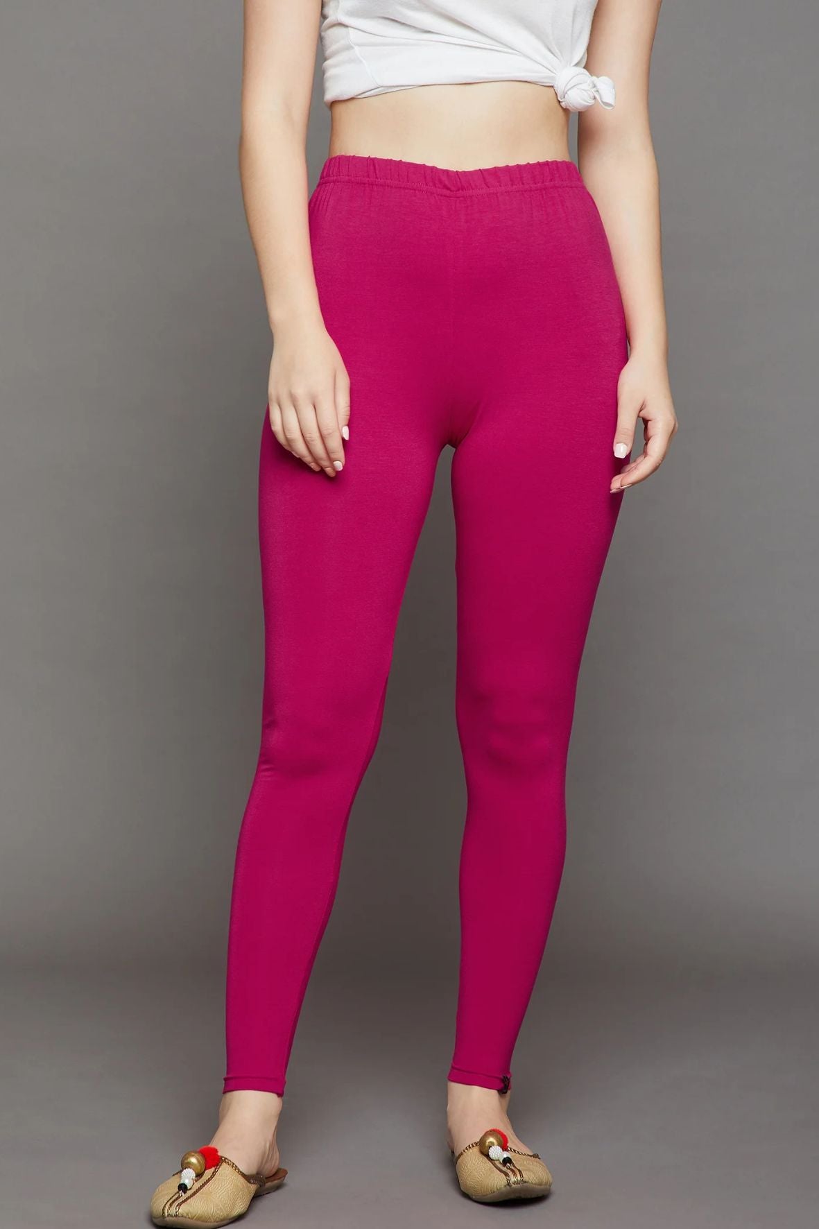 Magenta Viscose Ankle Legging