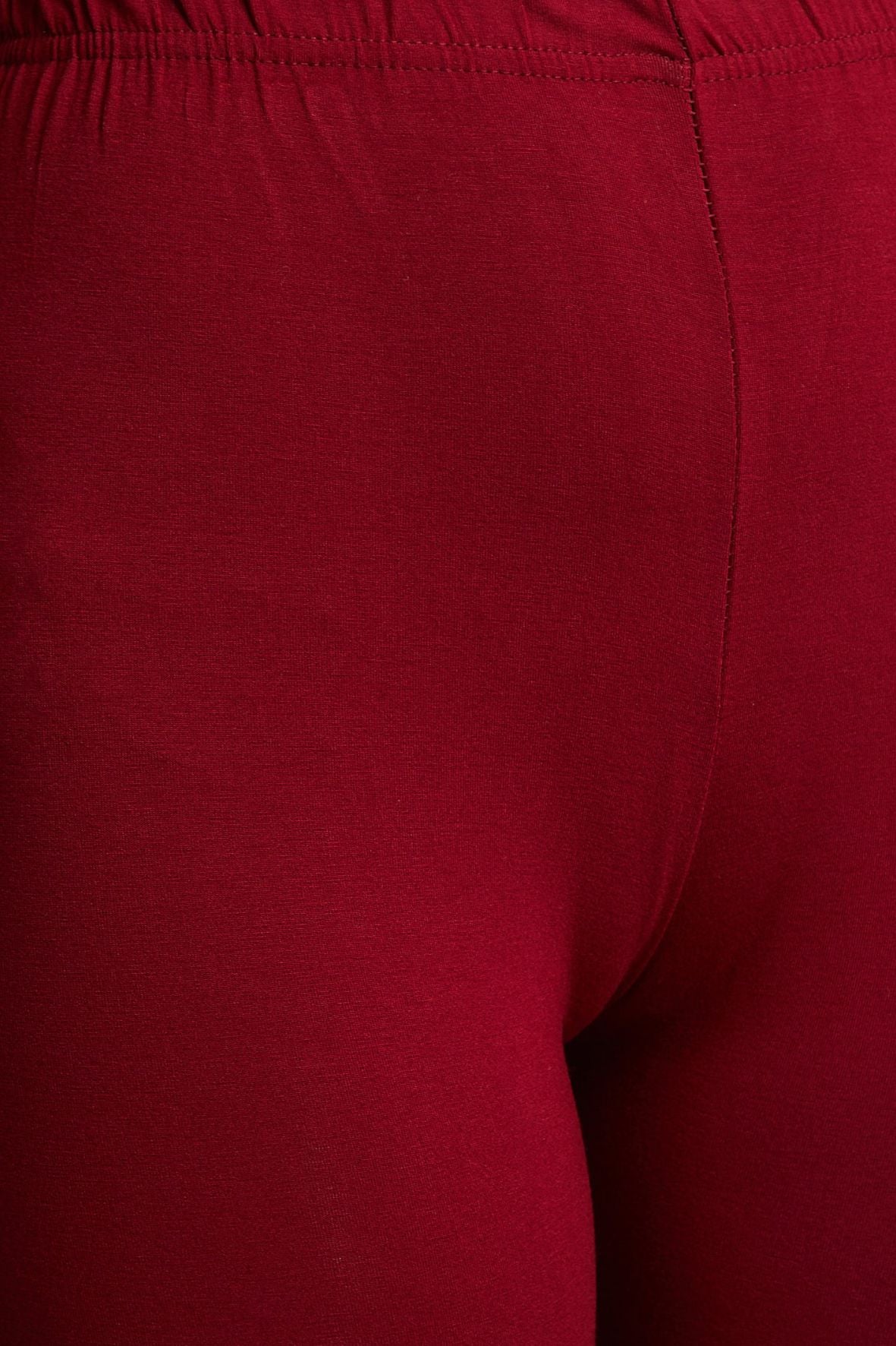 Maroon Viscose Ankle Legging