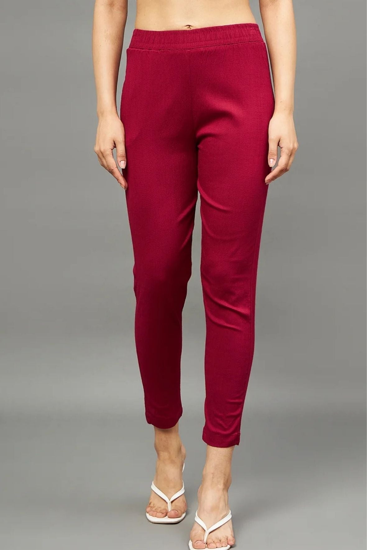 Maroon Colour Straight Pant