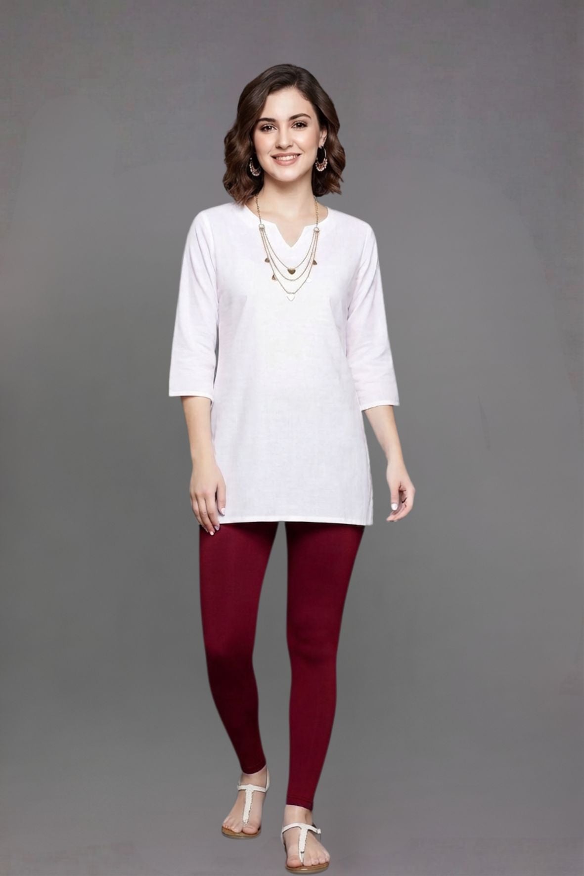 Maroon Viscose Chudidar Leggings
