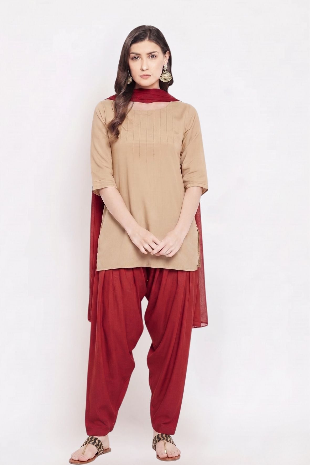 Mustard Rayon Plain Patiala(No Duppatta)