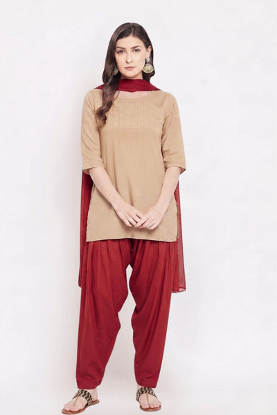 Mustard Rayon Plain Patiala(No Duppatta)