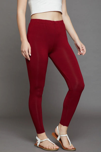 Maroon Viscose Chudidar Leggings
