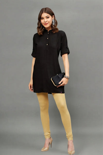 Medium Gold Shimmer Leggings - Chudi Length