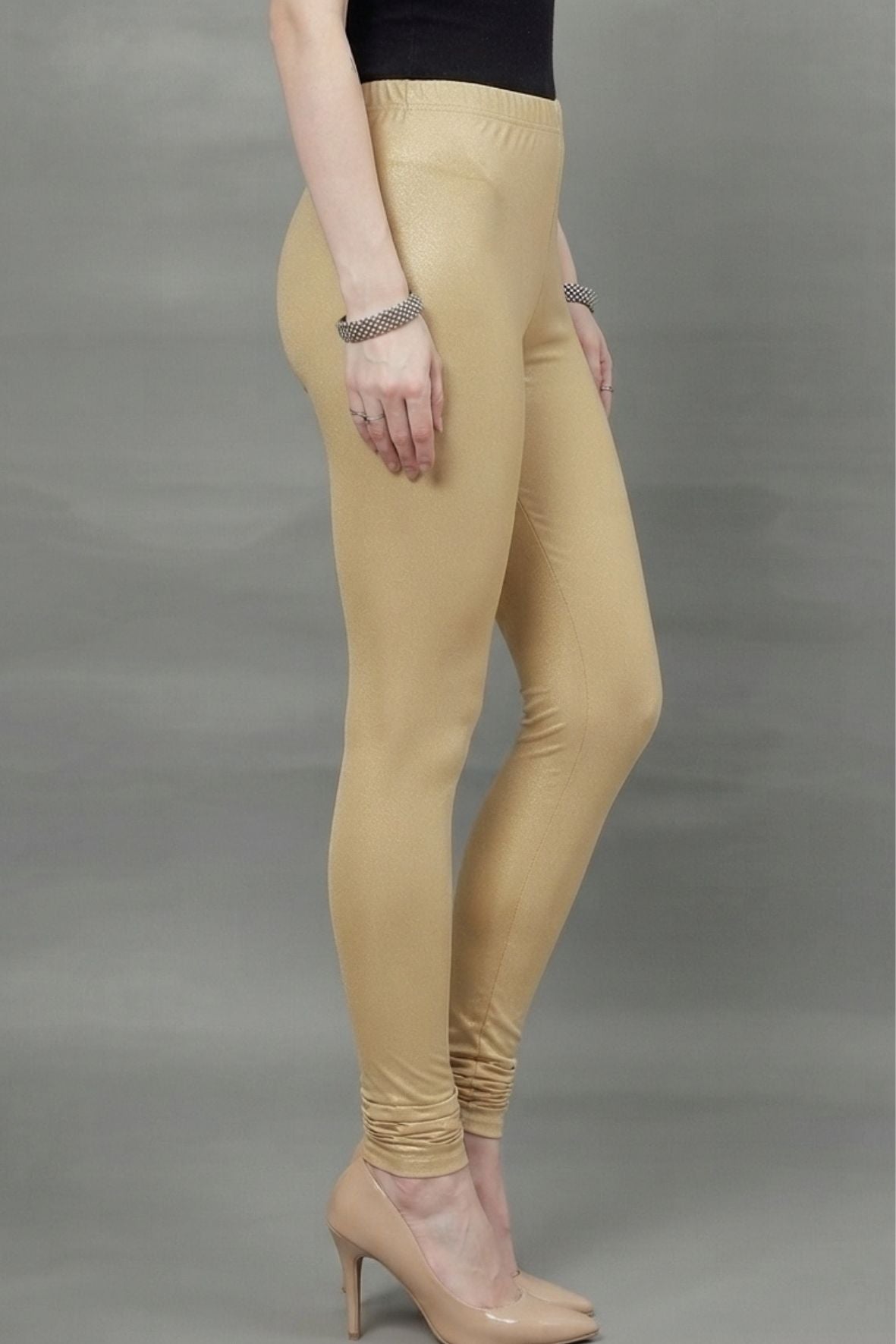 Medium Gold Shimmer Leggings - Chudi Length