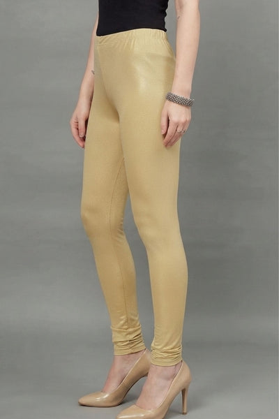 Medium Gold Shimmer Leggings - Chudi Length
