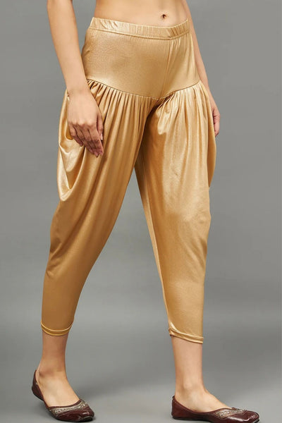 Medium Gold Shimmer Dhoti Pants