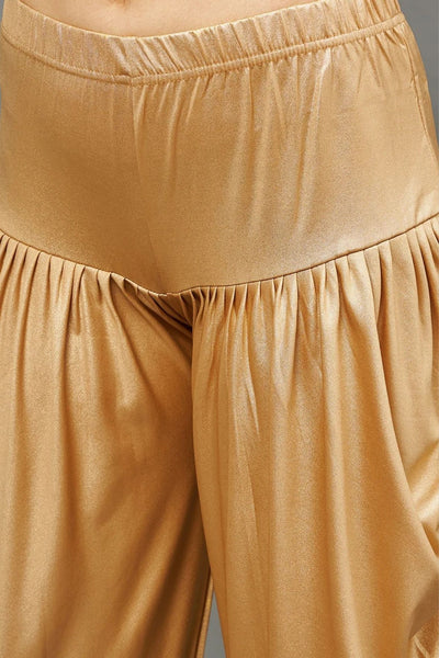 Medium Gold Shimmer Dhoti Pants