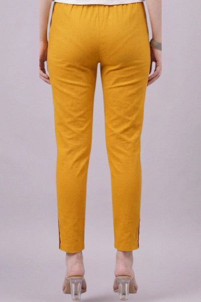 Mustard Regular Fit Potli Pants