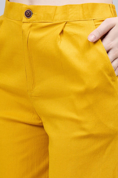 Mustard Bell Bottom Pants