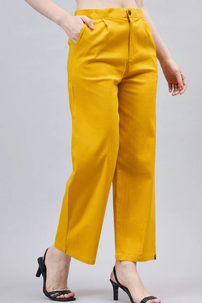 Mustard Bell Bottom Pants
