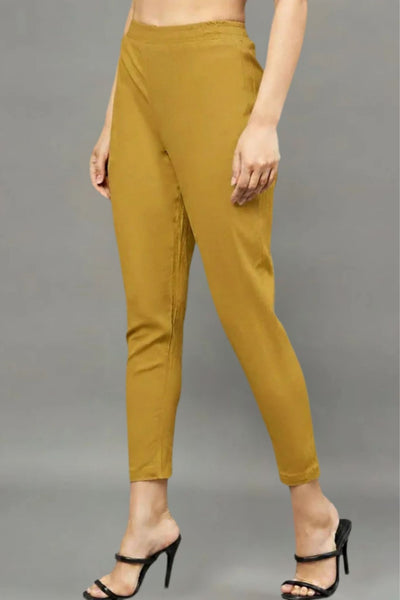 Mustard Colour Straight Pant