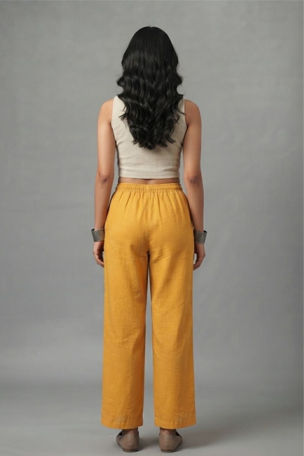 Muslin Mustard Palazzo