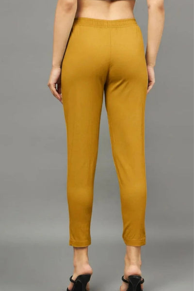 Mustard Colour Straight Pant