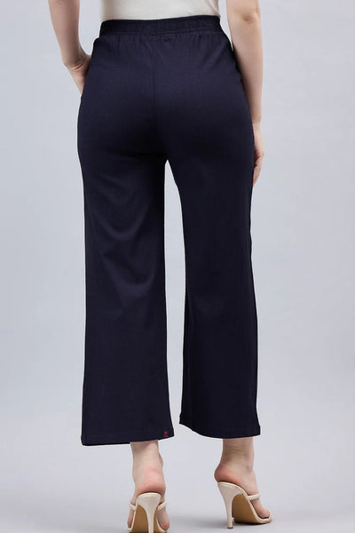 Navy Blue Bell Bottom Pants