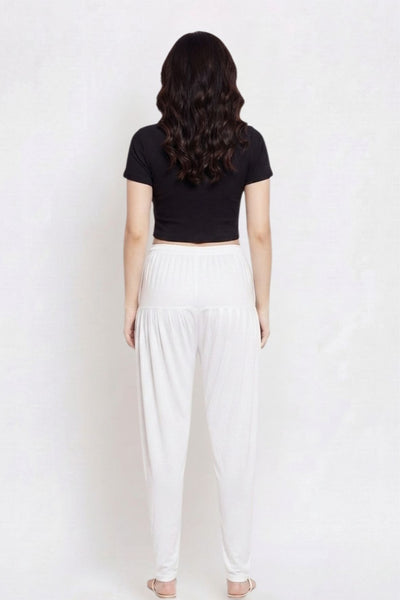 Off White Plain Viscose Patiala