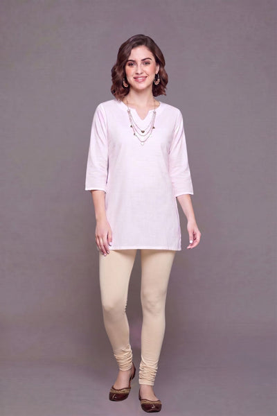 Off White Viscose Chudidar Leggings