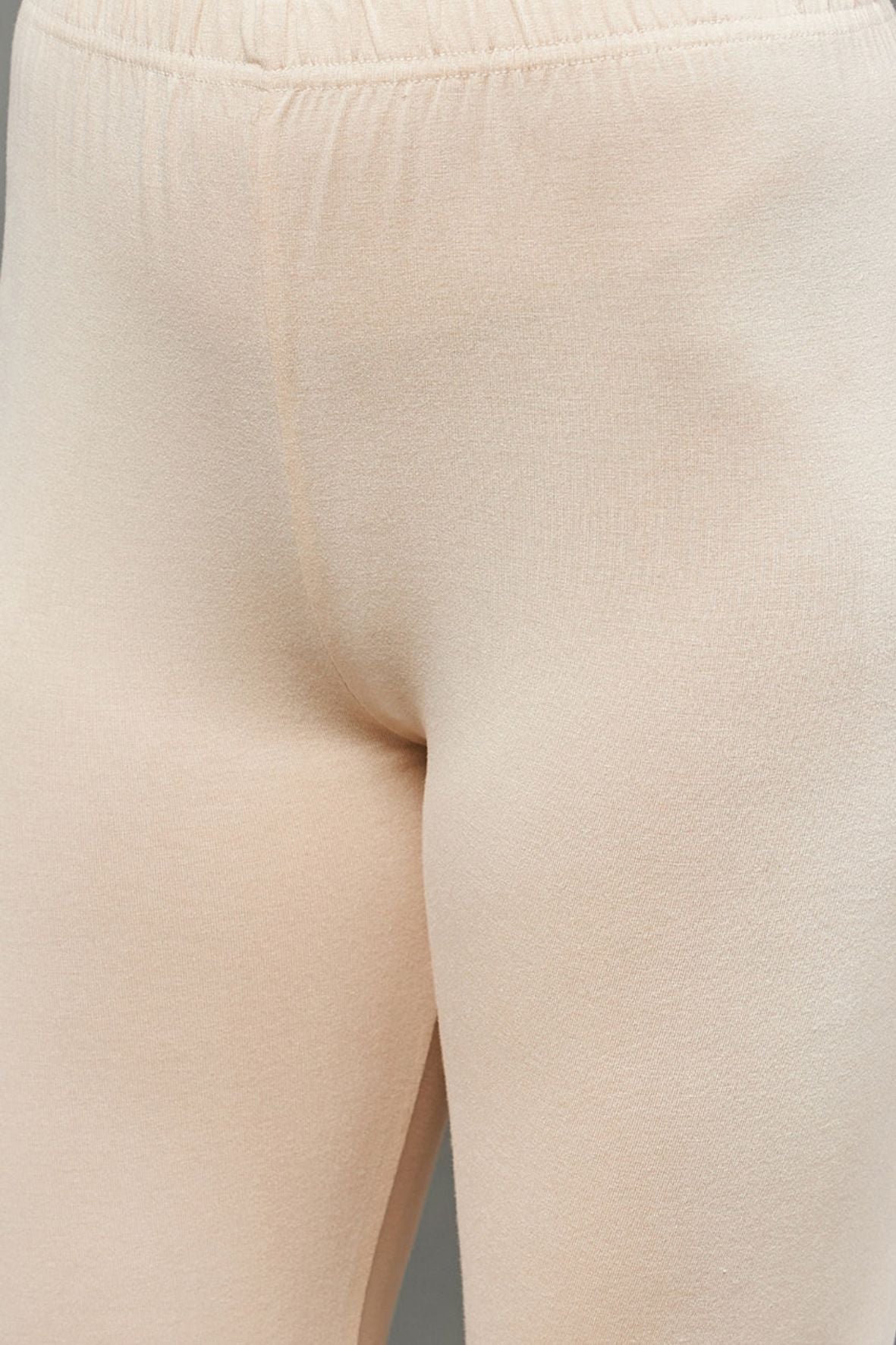 Off White Viscose Chudidar Leggings
