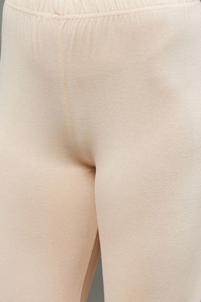Off White Viscose Chudidar Leggings